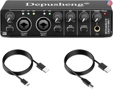 Depusheng RX2 usb audio interface computer recording sound card, home studio