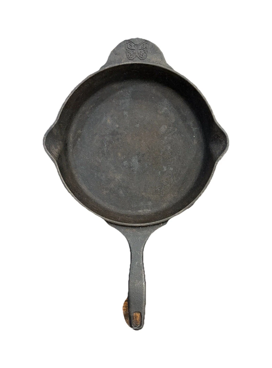 Pioneer Woman Cast Iron Frying Pan Butterfly Design Long Handle