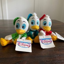 Disney Store Huey Dewey Louie Mini Bean Bag Plush Set Vintage DuckTales 3pc