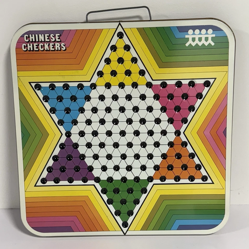 Vintage Pressman Chinese Checkers & Checkers Complete With Sealed Marbles 2253 - Image 4 of 4