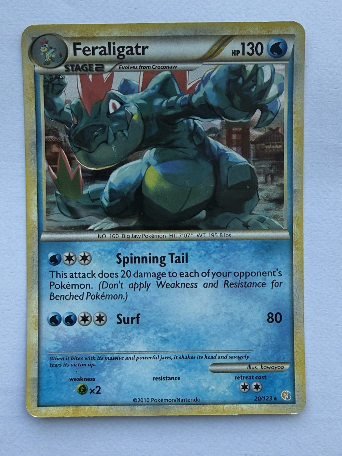 Feraligatr 20/123 Heartgold & Soulsilver Regular
