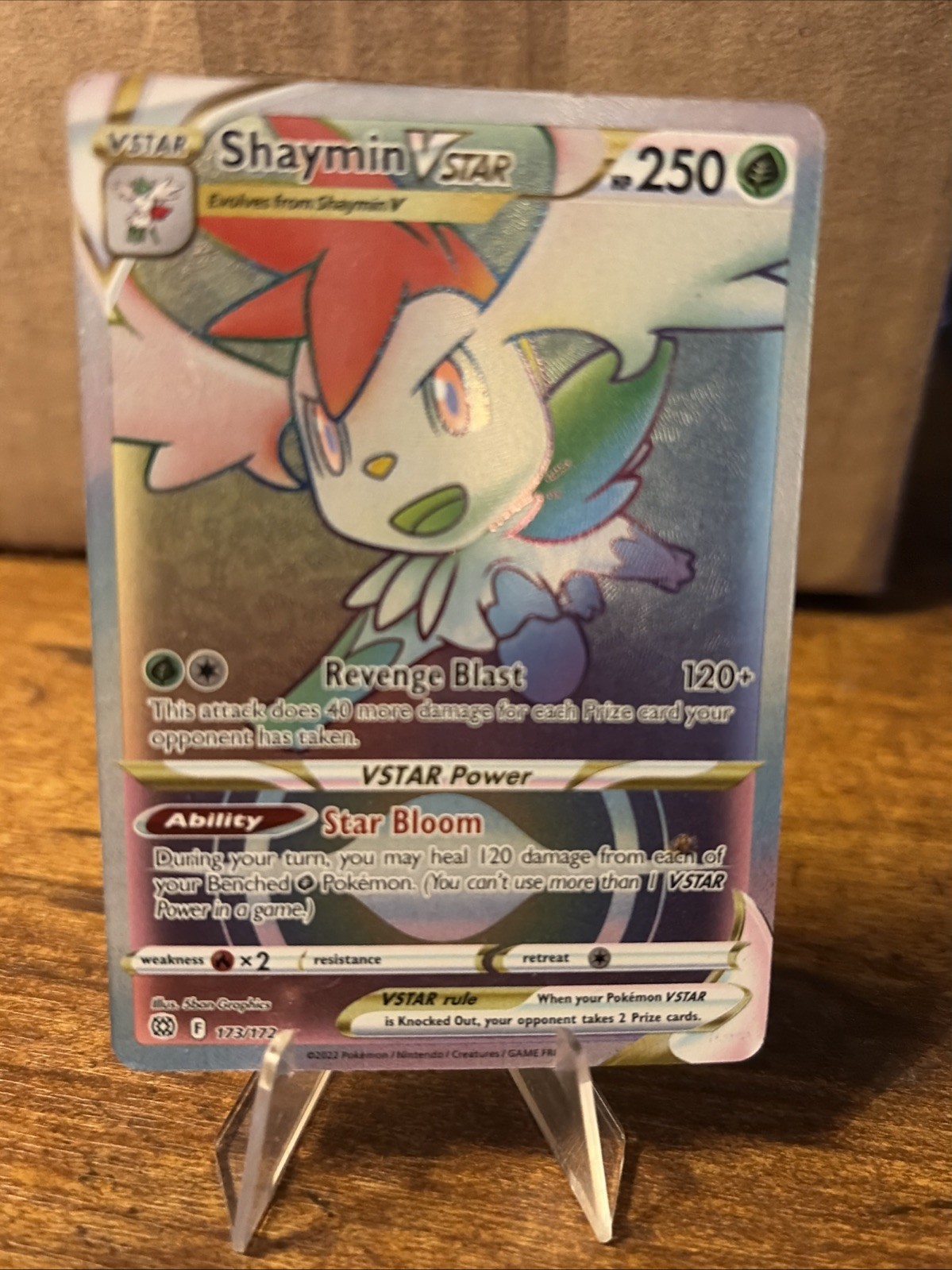 Pokemon TCG SWSH09: Brilliant Stars Shaymin VSTAR #173/172 Secret Rare NM