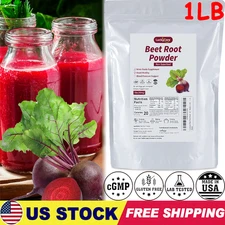1LB Raw Organic Beet Root Powder Non GMO Pure Beta Vulgaris Nitric Oxide Booste