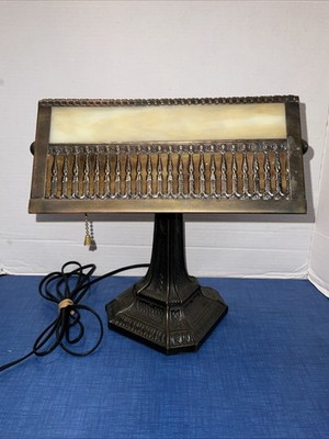 Meyda Tiffany Style Reproduction Metal Gothic Mission Banker's Table Desk Lamp