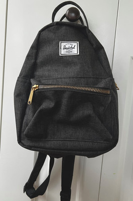 Herschel Supply Co. Nova Mini  Backpack Black Canvas Bag Gray