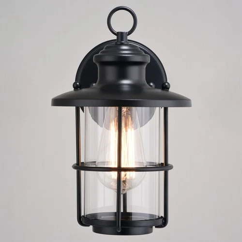 Vaxcel Lighting T0741 Lake Shore 10" Tall Outdoor Wall Sconce - Black - Picture 3 of 11