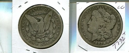 1882 CC MORGAN SILVER DOLLAR FINE 7732T