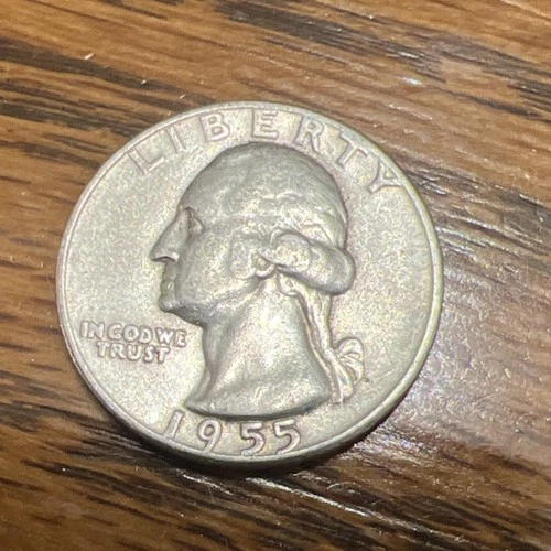 1955 Washington Quarter 25C 90% Silver Business Strike US Coin