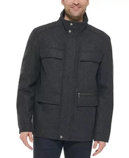 Cole Haan Melton Wool Multi-Pocket Field Coat MSRP $395