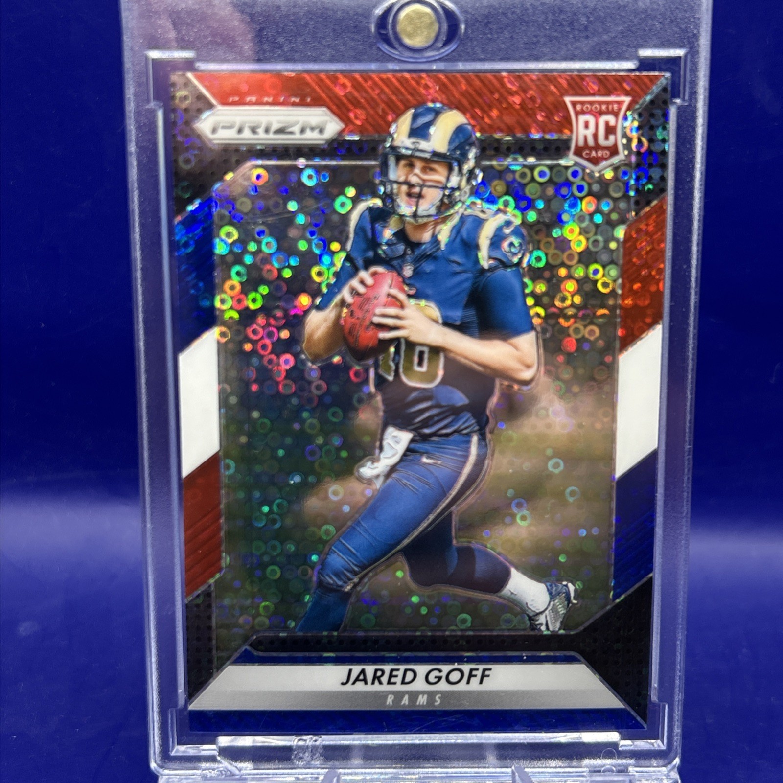 Jared Goff RC 2016 Panini Prizm Red/White/Blue Disco Prizm