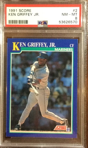 1991 Score — Ken Griffey Jr. — 3rd Year — PSA 8