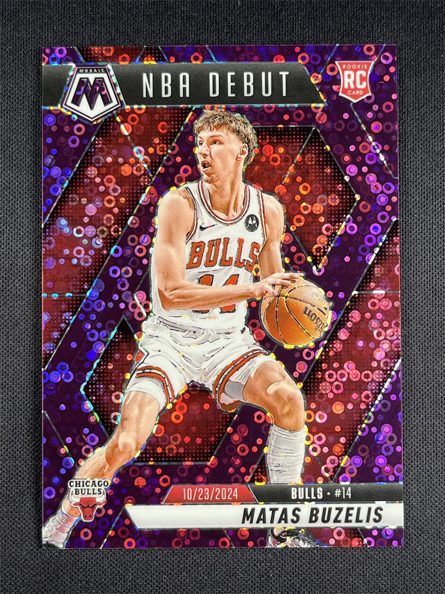 2024-25 Mosaic Fast Break Matas Buzelis #257 Purple Disco Prizm NBA Debut RC /50