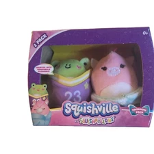 NIB* Squishmallows Squishville Elizabeth Philippe Fashion 2 Pk 2" Plush