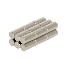 N42 Neodymium Cylindrical Rod Magnet - 3mm dia x 6mm thick - 0.39kg Pull