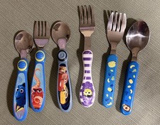 Lot Of 6 Toddler/Baby 3 Spoons 3 Forks