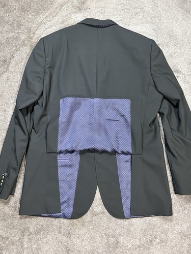 Ted Baker Men 44L Endurance Sport Coat Suit Jacket 100% Wool Jay CT Black - Picture 10 of 10