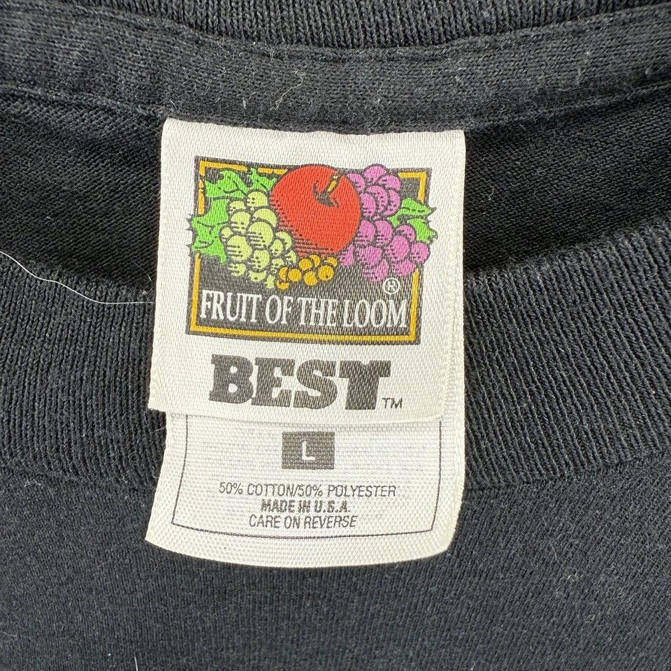 Camiseta vintage Fruit Of The Loom MEJOR talla L puntada única dos ríos WI EE. UU. Foto 4 de 4