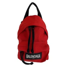 BALENCIAGA Explorer Diagonal Sholder bag Pochette Red Black Black Nylon