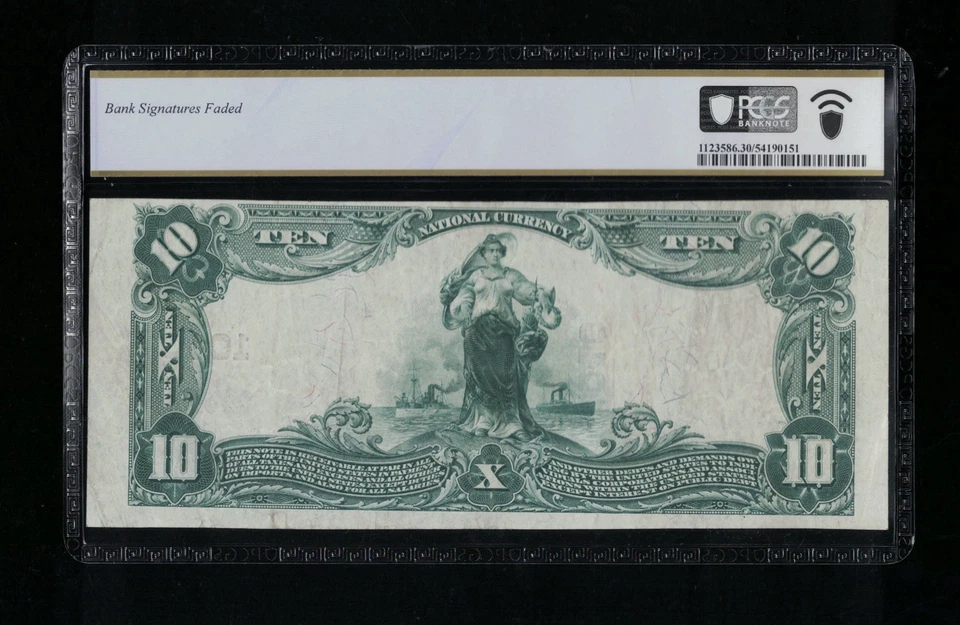 SC 1902 $10 Fr.624 First National Bank of Saugerties, NY Ch. # 468 PCGS 30 - Image 2 of 3