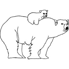 'Polar Bear  Cub' Unmounted Rubber Stamp RS021045 