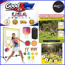 5-in-1 Indoor  Outdoor Multi-Sport Set with Net for Pickleball, Badminton, T...