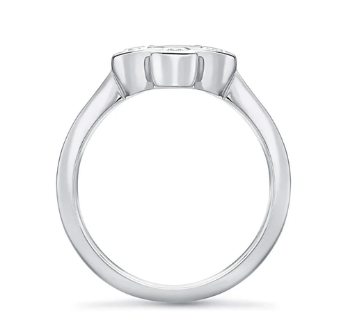 0.68TCW Round Cut Lab-Grown Diamond Casual Wear 950 Platinum Minimalist Ring - Picture 5 of 8