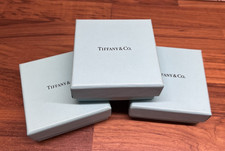Tiffany  Co Small Jewelry Small Gift Boxes EMPTY Aqua Teal 3pc Lot