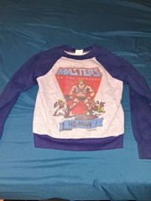 Vintage 1980s Masters of the Universe He Man Sweatshirt Youth 6-7 Gray Cartoon