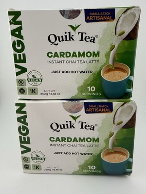 Quik Tea Cardamon Chai Tea Latte - 20 Count (2 Boxes of 10 Each) - Free Shipping