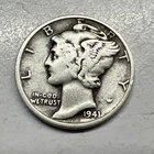 1941-D MERCURY SILVER DIME ACTUAL COIN Get More Today And Save