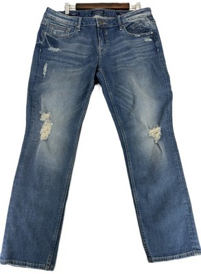 Vigoss Women's The Thompson Tomboy Distressed Jeans Blue Size 32