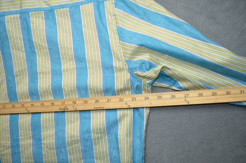 Robert Graham Shirt Striped/Geomertic Design L Flip Cuff Collar Button Up - Picture 8 of 10