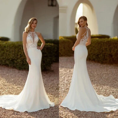 Brautkleid Hochzeitskleid Mermaid & Trompete Spitze Aufkleber Maßgeschneidert - Bild 1 von 4