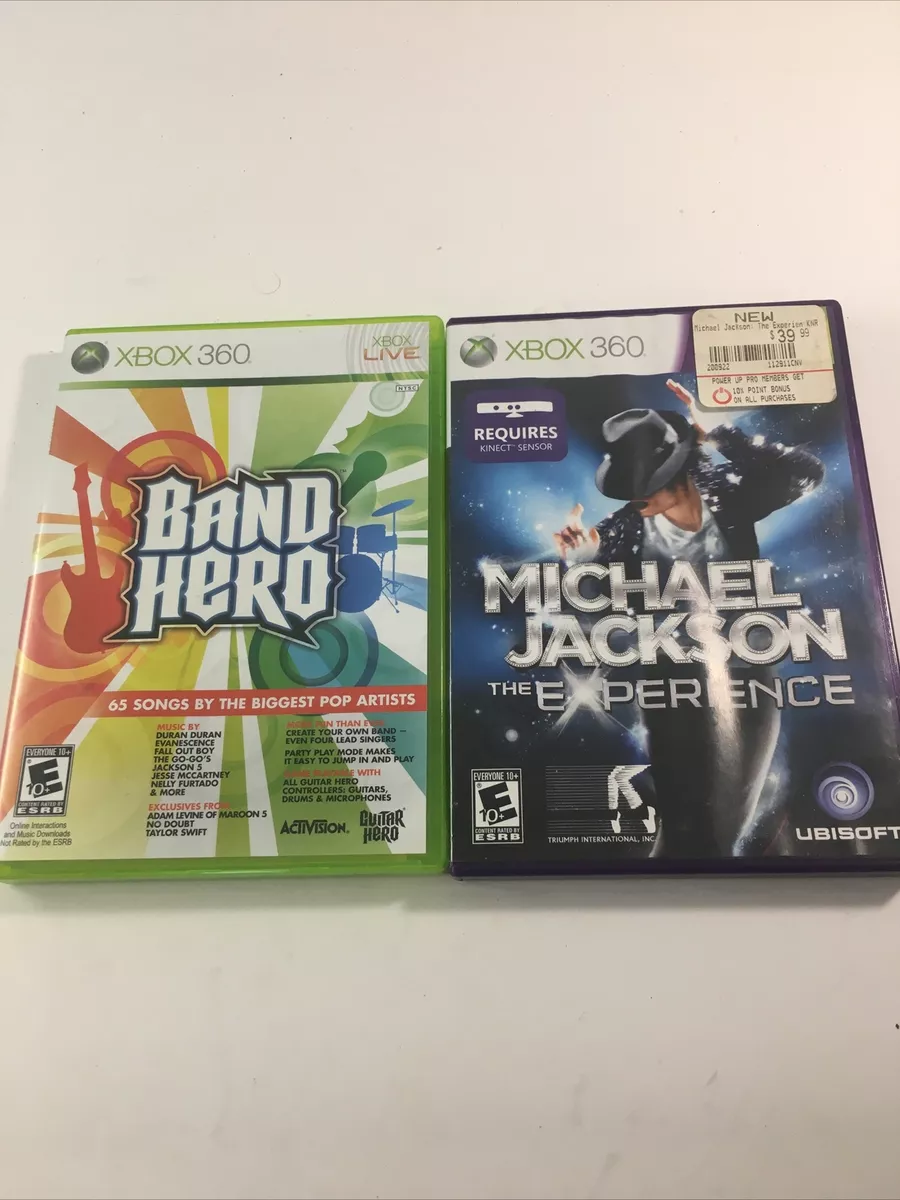 Xbox 360 Band Hero And Michael Jackson The Experience With Cases/ Directions