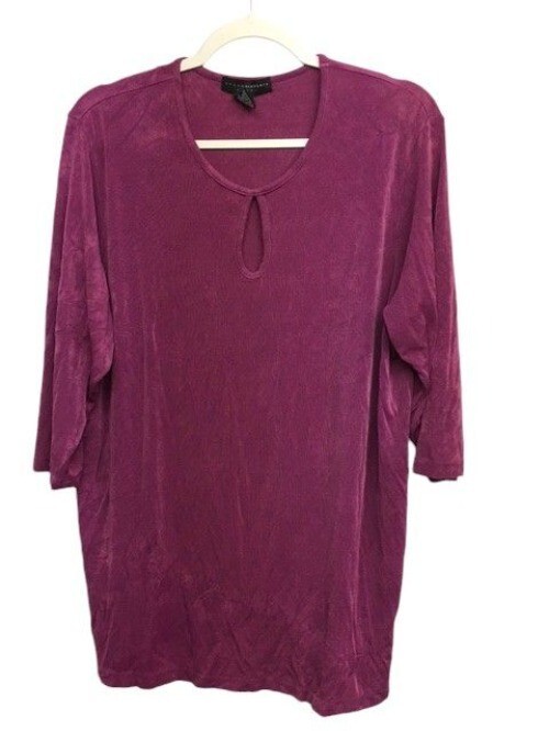 Grace Elements 16W Acetate & Elastane Purple Tuni… - image 1