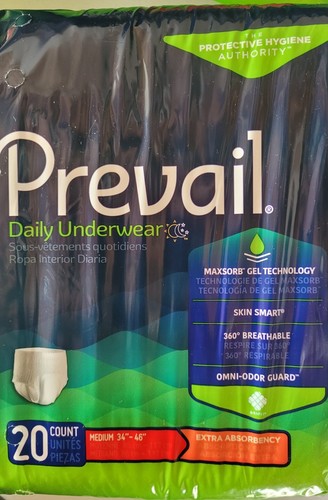 Prevail Mutande Monouso Unisex Adulto MEDIA Xtra Assorbenza Pull On Astuccio da 80 - Foto 2 di 7