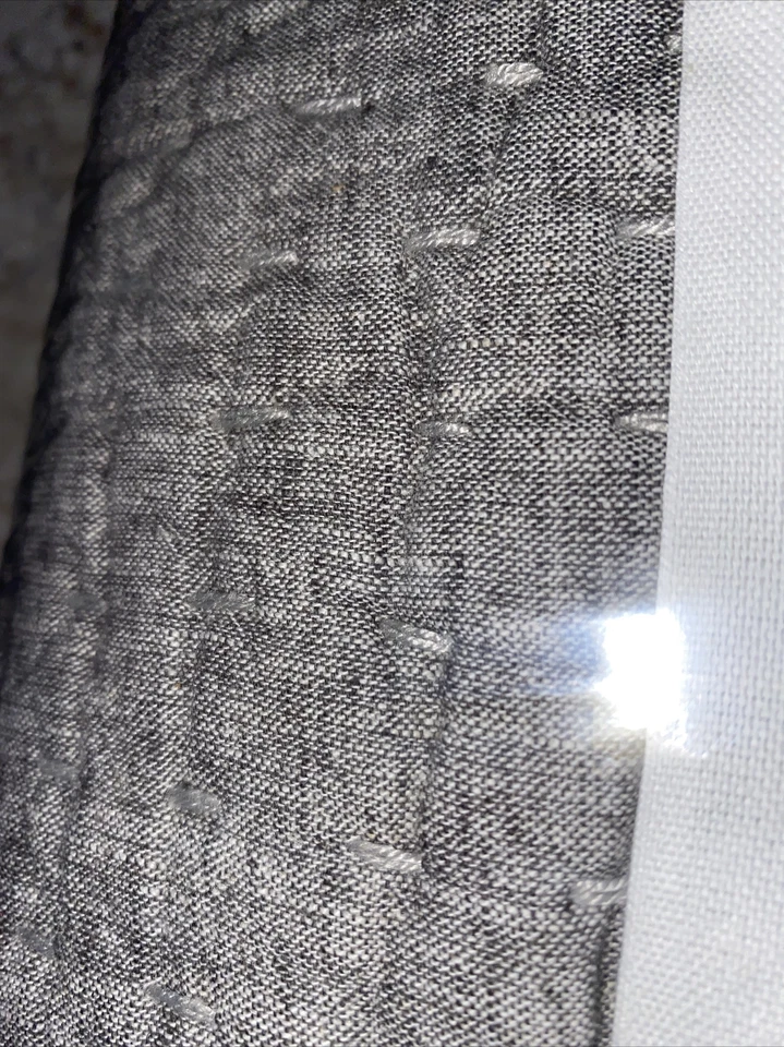 Pottery Barn Pick Stitch Fundas Artesanales Algodón/Lino Estándar ~ Juego de 2 Grises, Nuevo con Etiquetas Foto 4 de 4