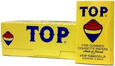 Top 70mm Single Wide Gummed Cigarette Rolling Papers 100ct Per Pack (10-Packs)