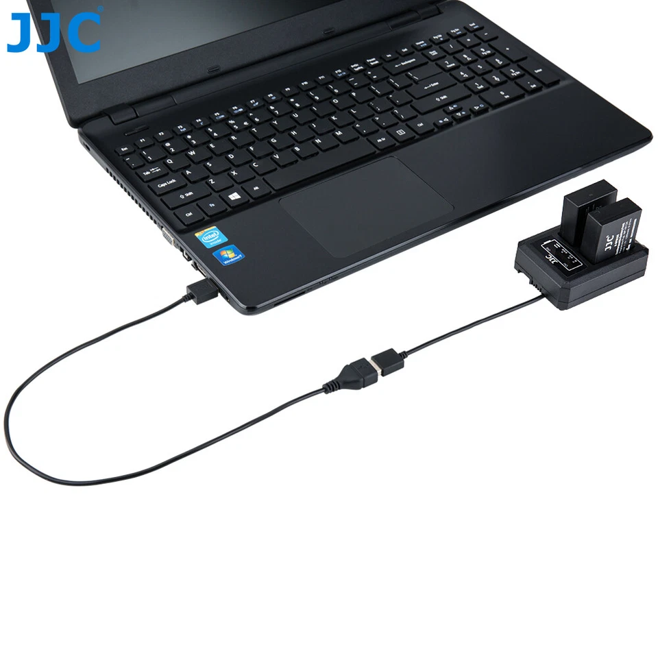 Cargador de batería de doble cámara USB JJC para Olympus BLH-1 en E-M1 Mark II III E-M1X Foto 2 de 4