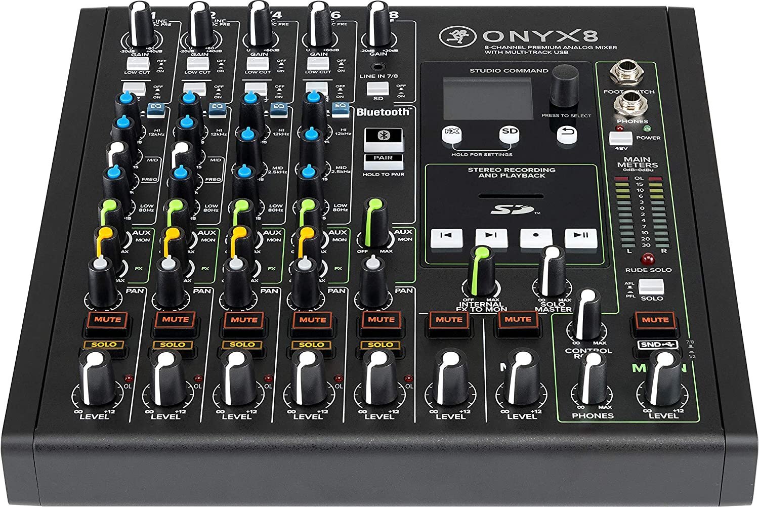 Mackie Onyx Series, 12-Channel Premium Analog Mixer with Multi-Track USB...