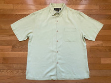 Nat Nast Luxury Sz M Button Up Green Lime Bowling Shirt 100 Silk