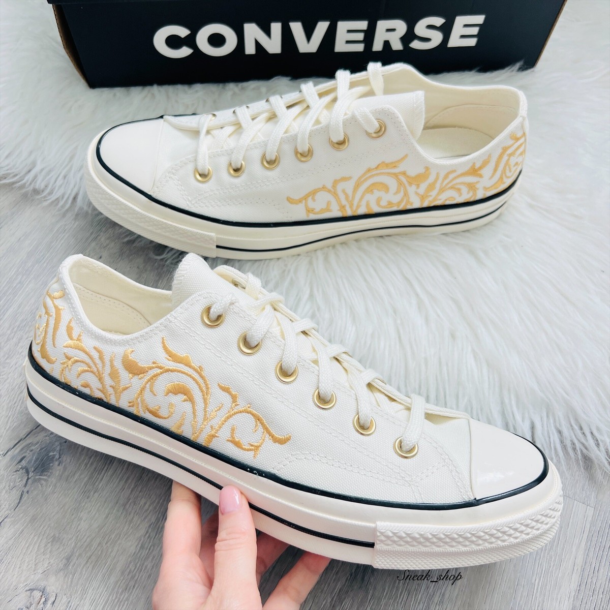Converse Chuck 70 Garden Noir Low Top Egret Women's Shoes 10 Converse Chuck 70 Garden Noir Low Top Egret Women's Shoes 10