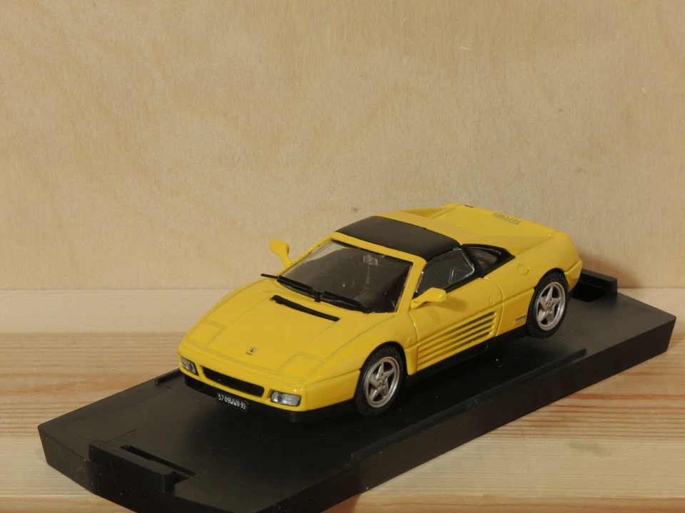 BANG 1:43 8002 - Ferrari 348 ts stradale - yellow - Made in Italy - Immagine 2 di 4
