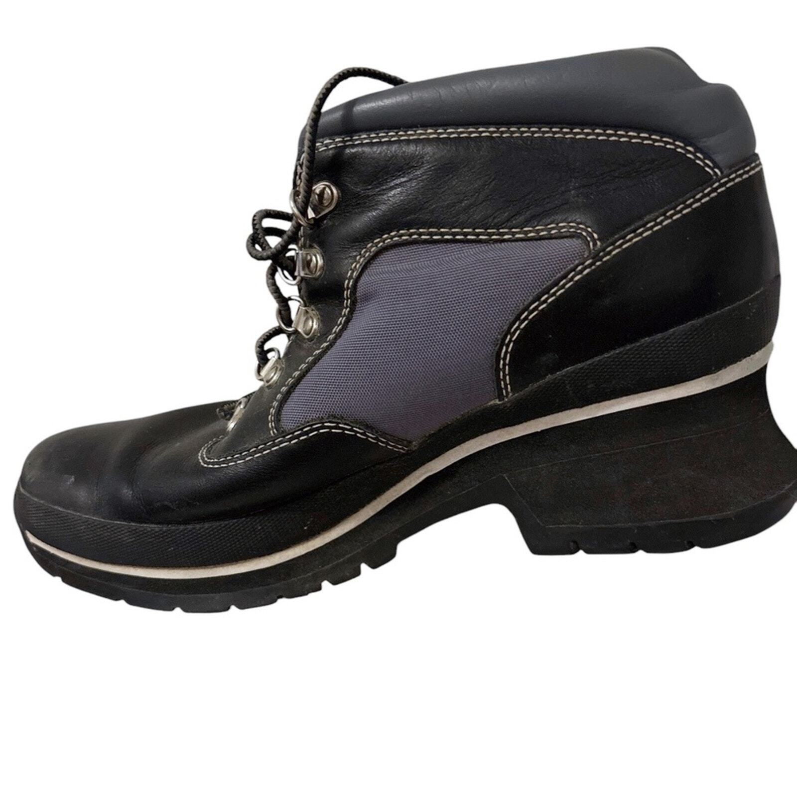Vintage Timberland Grunge Y2K Wedge Sneaker Heels Gray Black