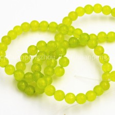 Natural 4mm Green Peridot Gemstone Round Loose Beads 15''