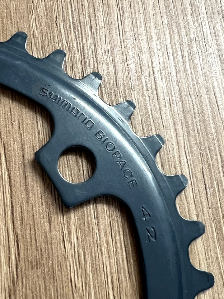 Plato Shimano Biopace 42T NOS para Dura-Ace FC-7400 | BCD 130 Foto 2 de 4