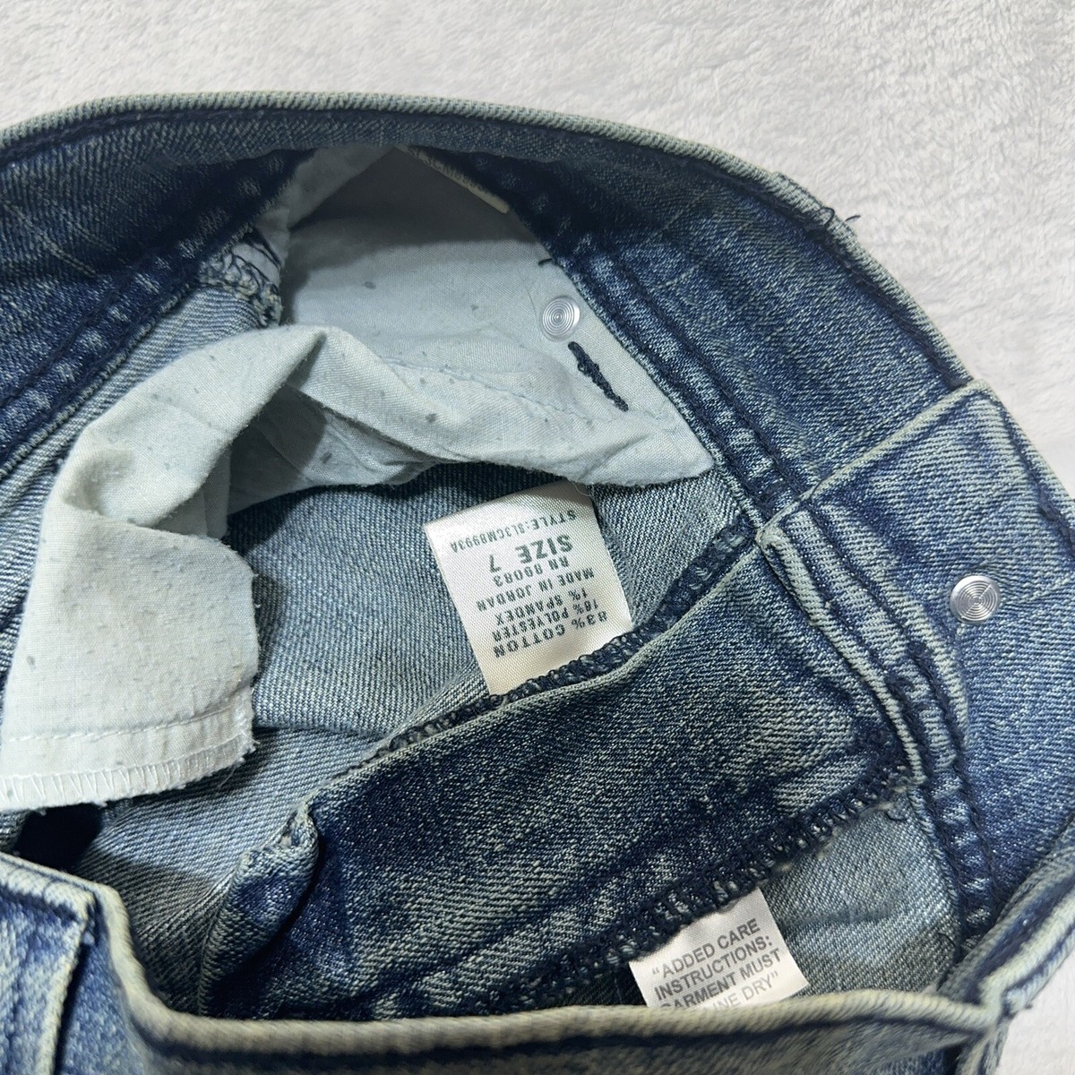 【リクエスト品】 LEI Jeans Womens 7 Blue Faded Capri Stretch Denim Pockets Medium