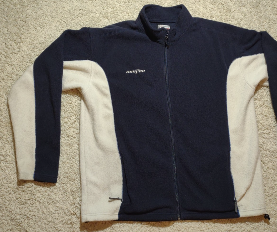 Burton Snowboards Fleece Jacket Men's XL Tactic Full Zip Blue