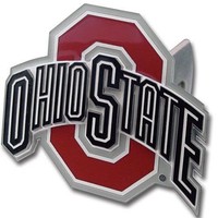 Ohio State Buckeyes Trailer Hitch Cover Heavy Duty Raised Metal Class Ii & Iii Ohio State Buckeyes Trailer Hitch Cover Heavy Duty Raised Metal Class Ii & Iii