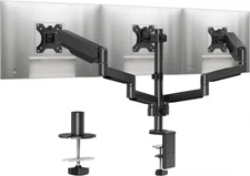 MOUNTUP Triple Monitor Stand Mount, 3 Desk Mount for Three Max Black 